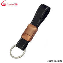 Wholesale Metal Alloy Leather Keychain for Promotion Gift (LM1585)